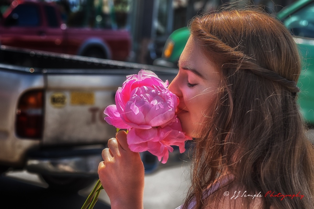 Girl Smells Flower-1200
